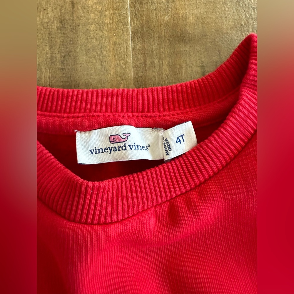 Vineyard Vines - Girls' Tiered Sweatshirt Dress - 4T - Picture 2 of 3